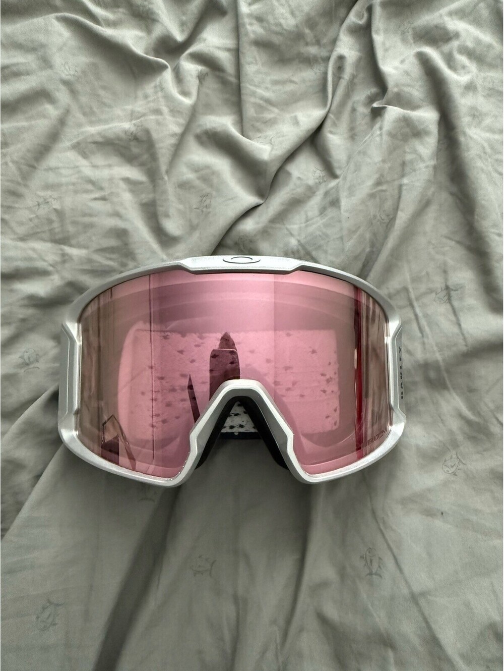 Oakley Line Miner Snow Galaxy Iron Prizm Hi Pink Iridium Lenses